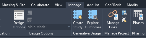 Manage tab and ManageLinks button